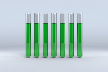 Test tube with chemical solution, Close-up