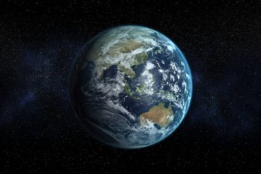 Siyah arkaplanda dünyanın resmi