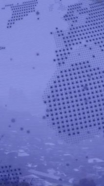 Dünya çapında finansal veri işleme animasyonu. Küresel finans, iş, bağlantılar, hesaplama ve veri işleme kavramı dijital olarak oluşturulmuş video.