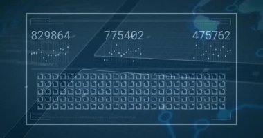 Görünürde görünmeye başlayan görselleştirme verileri, sayıları güncelleme ve simge ışıklandırmalı kıvılcımlar. Teknoloji, analitik, panel, arayüz, kullanıcı deneyimi, veri görselleştirme, yenilik