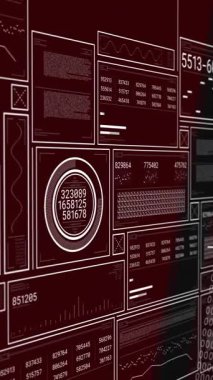 Karmaşık kodlu dijital şifreleme verileri ve kırmızı tonlu grafikler işleniyor. Teknoloji, siber güvenlik, kodlama, veri analizi, bilgi