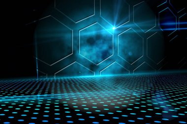 teknolojik siyah ve mavi arka plan