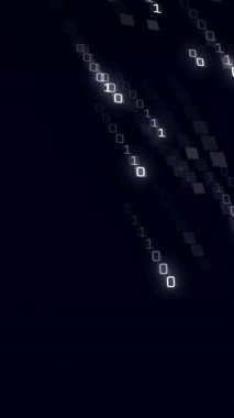 Tüm dünyada veri işleme ve ikili kodlama animasyonları. Küresel finans, iş, bağlantılar, hesaplama ve veri işleme kavramı dijital olarak oluşturulmuş video.