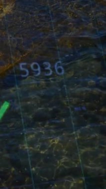 Yeşil çizgi grafiğinin animasyonu su yüzeyinin% 65 'ini gösteriyor. Veri, analitik, büyüme, ilerleme, finans, istatistik