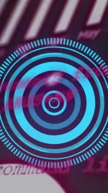 Arkaplanda dijital veri işleme ve tarama animasyonu. Küresel bilim, bağlantılar, veri işleme ve dijital arayüz kavramı dijital olarak oluşturulmuş video.