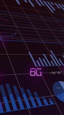 Mali veriler bir şebeke üzerinden işleniyor. Küresel teknoloji dijital arayüz ve ağ konsepti dijital olarak oluşturulmuş video.