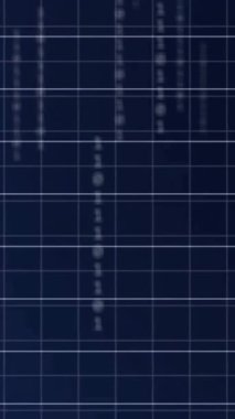 Grafik animasyonu, siyah arkaplanda insan simgeleri ağlarıyla ikili veri işleme. Bağlantı, veri, işleme, dijital arayüz ve iletişim, dijital olarak oluşturulmuş video.