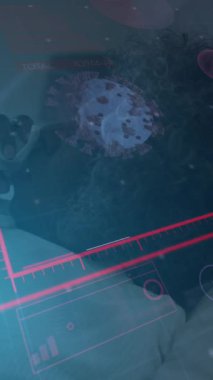 Dünya çapında şekillerin ve finansal verilerin animasyonu. Küresel bağlantılar iş dünyası dijital arayüz teknolojisi ve dijital olarak oluşturulan ağ konsepti.