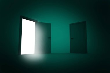 Açık kapıdan gelen ışığın dijital görüntüsü