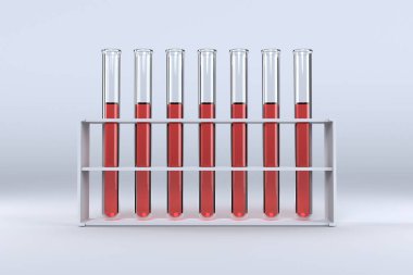 Test tube with chemical solution, Close-up