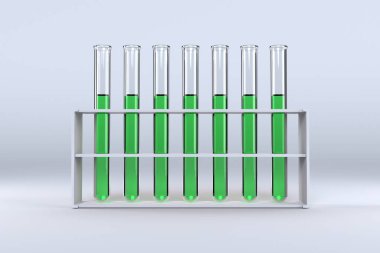 Test tube with chemical solution, Close-up
