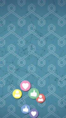 Bir takipçileri simgesi nin bir sohbet balonu ile dönen bir kürenin dijital animasyon sayma. 4k