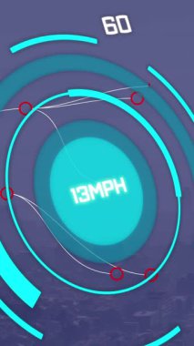 Veri işleme üzerinde taramaların animasyonu. İş veri işleme bağlantı teknolojisi ve dijital arayüz konsepti dijital olarak oluşturulmuş video.