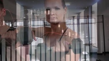 Kadın bisepsi yönetirken erkekler mali tablolarla senkronize oluyor. Kuvvet, takım çalışması, işbirliği, motivasyon, sağlık, fitness, kararlılık