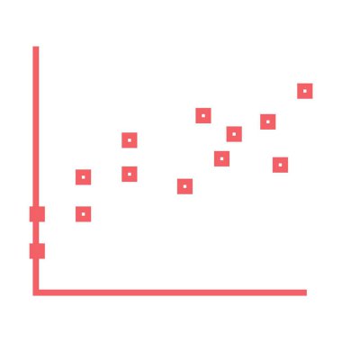 Beyaz arkaplana karşı dağınık grafiğin resimsel görüntüsü
