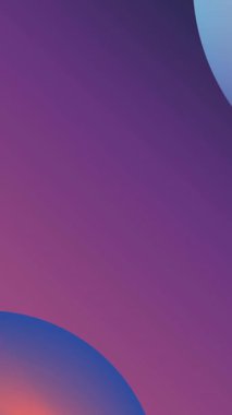 Pembe ve mor arkaplandaki mavi-pembe kürelerin gradyanı. soyut ve renkli konsept dijital olarak oluşturulmuş video.