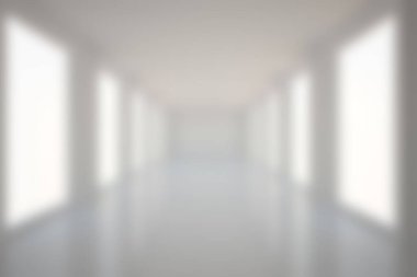 Modern binada odağını yitirmiş boş koridor