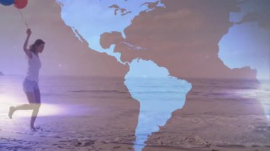 Kadın elinde balonlarla kıyıdan atlamaya başlıyor. Seyahat haritası dünyanın her yerini kaplıyor. Keşif, macera, sükunet, iyimserlik, bağlantı, seyahat tutkusu, doğa