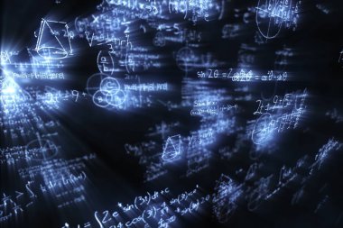 Tahtada diyagramı çözülmüş trigonometrik denklemlerin dijital kompozit görüntüsü