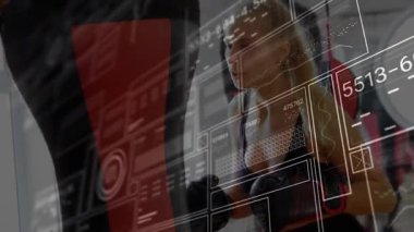 Arayüz zayıflıyor, atlet veri izleme gücü ölçümleri ile spor torbasını itiyor. Teknoloji, spor, eğitim, dijital, fitness, kesinlik, performans