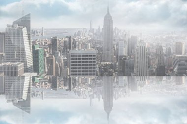 Şehir üzerinde seyir büyük pencereli Oda