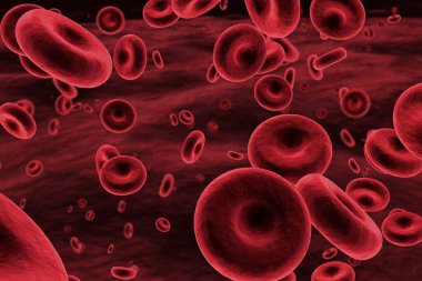 Kırmızı kan hücreleri insan vücudunda grafik görüntü