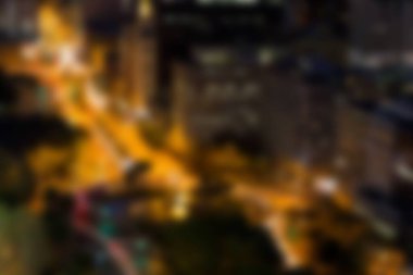 Geceleri ışıklı cityscape ufuk görüntü