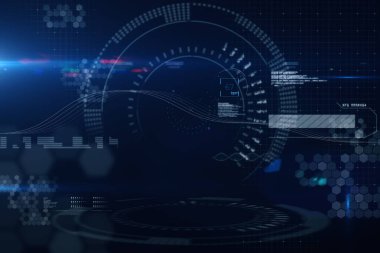 Mavi hız göstergesinin dijital olarak oluşturulmuş görüntüsü