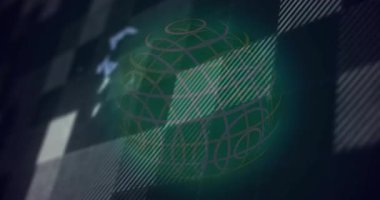 Kiremitleri süpüren karolar, dönen kıtaları ortaya çıkarıyor. Dünyayı parçalara ayırıyor, haritayı restore ediyor, verileri yeniden canlandırıyor. Futuristik, teknolojik, dinamik, soyut, dijital, ağ, yenilik