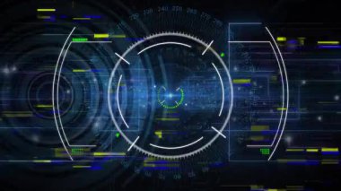 Küçük parlayan nokta, tohum reaksiyonunu başlatarak yeşil titreşim göstergesi görüntüleme taramasını başlatıyor. Fütürist, sürükleyici, dijital, arayüz, teknoloji, dinamik, soyut