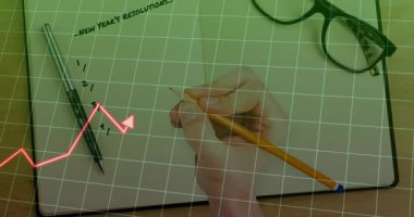 Kalem ayarlama tutuşu kırmızı çizgi grafik izleme ızgara sayfasını başlatıyor çözünürlük ilerlemesini görselleştiriyor. Verimlilik, planlama, analitik, veri görselleştirme, kararlılık, odaklanma, başarı