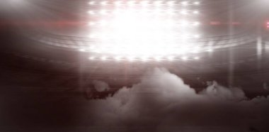 Projektörler dumanlı Stadyumu'nda grafik görüntü