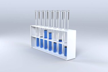 Test tube with chemical solution, Close-up