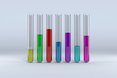 Test tube with chemical solution, Close-up