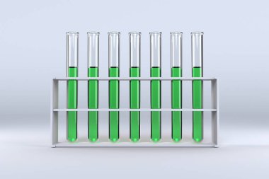 Test tube with chemical solution, Close-up