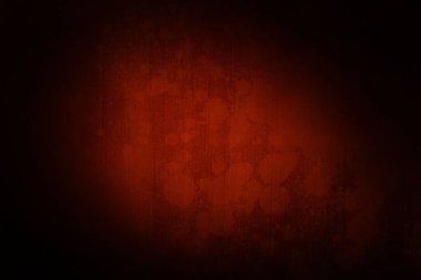 Soyut kırmızı grunge dokusu düz tasarımda koyu renkli düzensiz lekeler gösteriyor. Sıkıntılı, endüstriyel, vintage, engebeli, dokular, arka plan, sanatsal