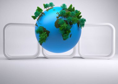 dijital olarak oluşturulan dünyanın kayan