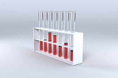 Test tube with chemical solution, Close-up