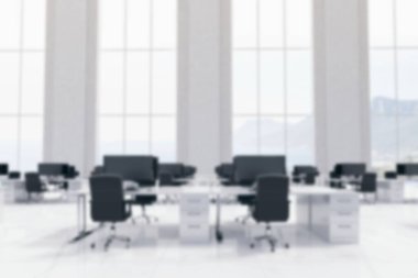 Ofisteki masaüstü bilgisayarının dijital kompozit resmi