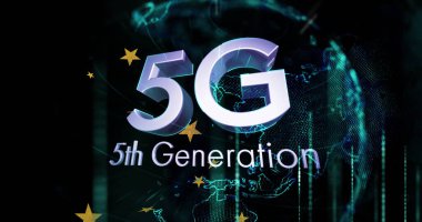 3D 5G ve 5. nesil kablo küresi ve veri hatlarıyla dijital ağda geziniyor. Teknoloji, yenilik, bağlantı, fütüristik, dijital, küresel, ağ