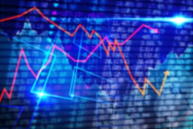 Ok sembollerinin ve grafiğinin dijital kompozit görüntüsü