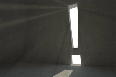 ünlem işareti kapı gri Oda