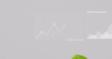 Nabız noktaları, grafikler kaydıkça ve lahana istatistikleri görselleştirmek için büyüdükçe çizgi çizelgesinin ortaya çıkmasına neden oluyor. Veri görselleştirme, analitik, finans, bilgi, dijital, geleceksel, yenilik