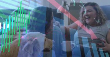 İki kadın akıllı telefonu paylaşıyor ve kahve fincanlarını karıştıran çizelgelerle iş sohbeti başlatıyorlar. İşbirliği, arkadaşlık, teknoloji, eğlence, yaşam tarzı, iletişim, konforlu