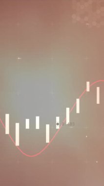 Veri işleme üzerinde hareket eden diyagramların animasyonu. Teknoloji, iş ve dijital arayüz kavramı dijital olarak oluşturulmuş video.