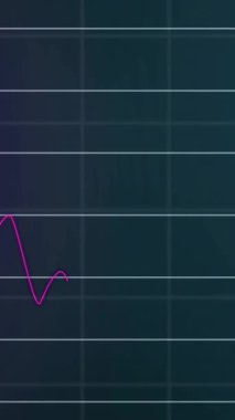 Siyah arka planda finansal veri işleme animasyonu. Küresel iş, finans, bilgisayar ve dijital arayüz kavramı dijital olarak oluşturulmuş video.