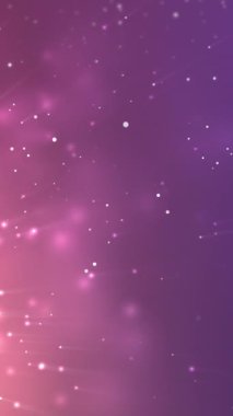 Işıkların ve karın menekşe arkaplana düşüşünün animasyonu. Noel, gelenek, kış ve kutlama konsepti dijital olarak oluşturulmuş video.