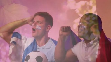 Futbol golüne tepki veren iki arkadaş, stüdyoda yaprak şablonuyla kutlamaya geçtiler. Kutlama, yoldaşlık, heyecan, sinerji, neşe, başarı, dinamik