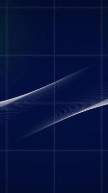 Arka planda ızgara desenli dalga ve çizgilerin animasyonu. Dijital olarak oluşturulmuş, bilgisayar grafiği, bağlantı, soyut, desen.