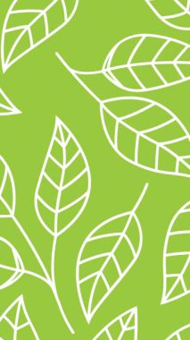 Yeşil arka planda beyaz yaprakların animasyonu. moda ve aksesuarlar arka plan desen konsepti dijital animasyon.